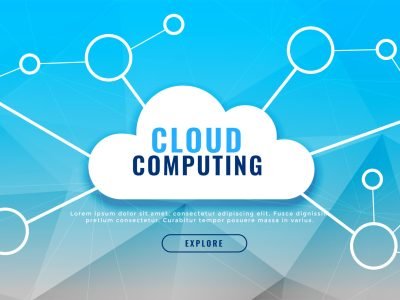 cloud computing banner design concept